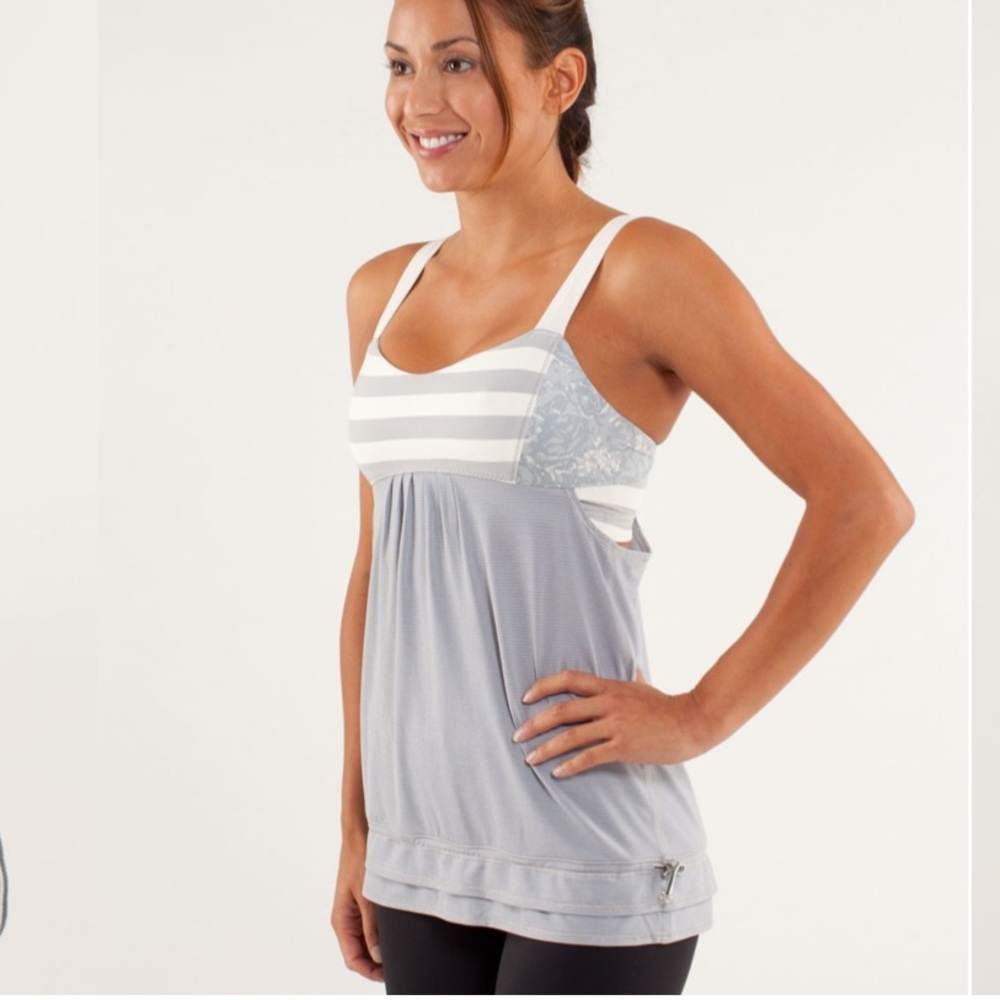 LULULEMON Run: Back On Track Tank Silver Slate